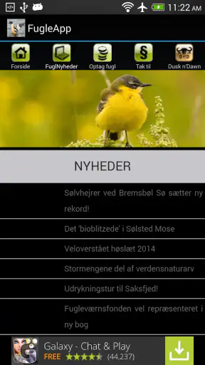 FugleApp screenshot