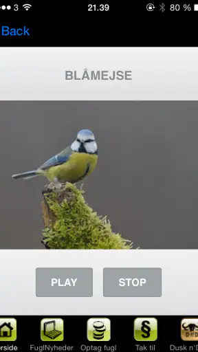 FugleApp screenshot