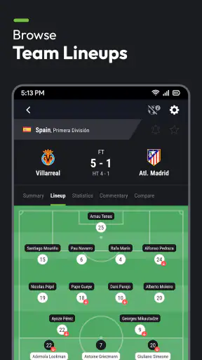 Futbol24 soccer livescore app screenshot