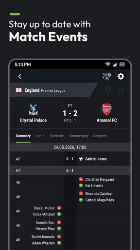 Futbol24 soccer livescore app screenshot