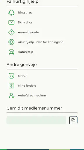 GF Forsikring screenshot