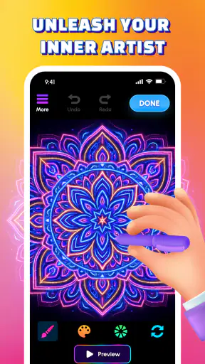 Glow Art Drawing - Doodle App screenshot