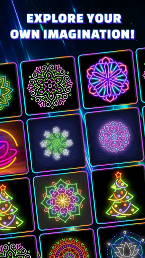 Glow Art Drawing - Doodle App screenshot