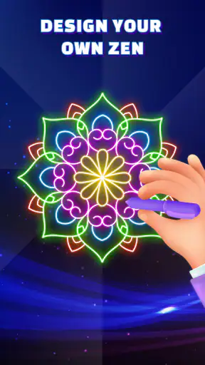 Glow Art Drawing - Doodle App screenshot