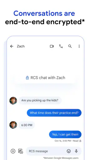 Google Beskeder screenshot