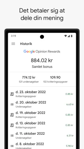 Google Panel screenshot