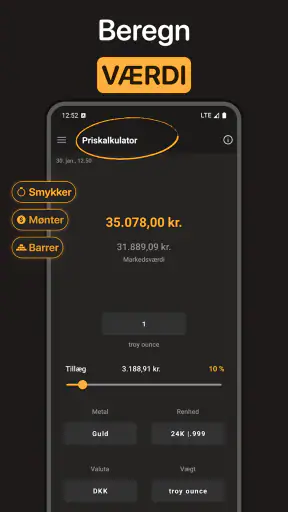 Guldpriser screenshot