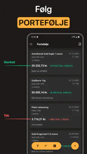 Guldpriser screenshot