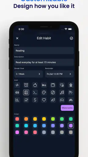 Habit Tracker - HabitKit screenshot