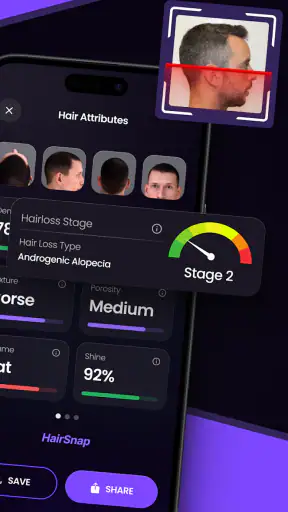 HairSnap Hair & Style Analysis screenshot