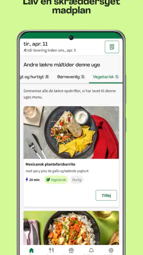 HelloFresh: Læg en let madplan screenshot