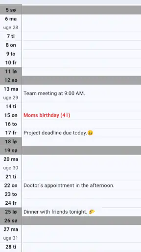 HK Kalender screenshot