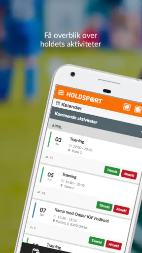 Holdsport - Hurtig tilmelding  screenshot