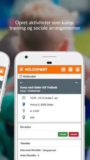 Holdsport - Hurtig tilmelding  screenshot