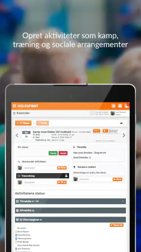 Holdsport - Hurtig tilmelding  screenshot