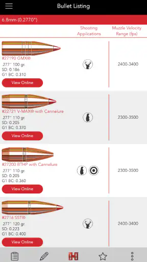 Hornady Reloading Guide screenshot