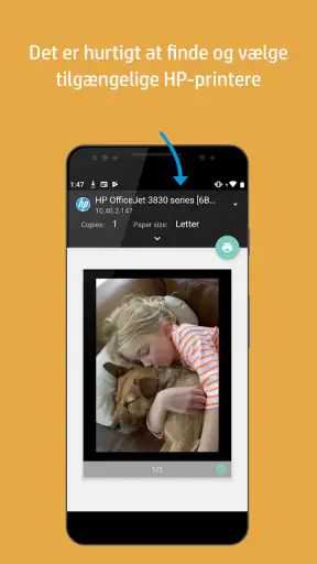HP's udskrivningstjeneste screenshot
