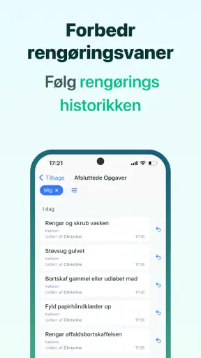 Husholdning Rengøringsplan screenshot