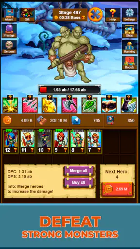 Idle Merger Super Pixel Heroe screenshot