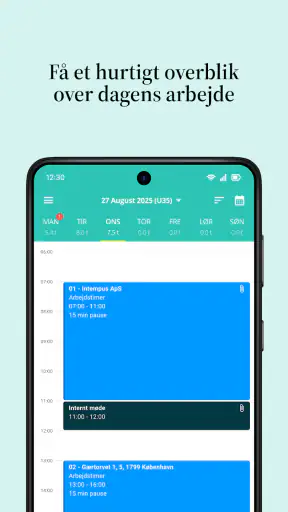 Intempus Timeregistrering screenshot