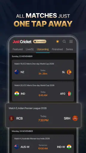 Just Cricket: Fast Live Score screenshot
