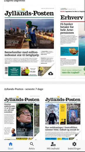 Jyllands-Posten E-avis screenshot