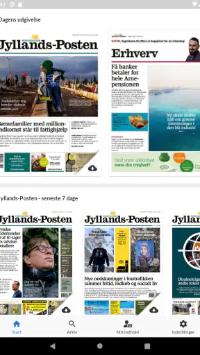 Jyllands-Posten E-avis screenshot