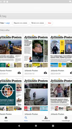 Jyllands-Posten E-avis screenshot