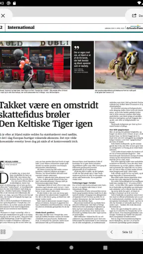 Jyllands-Posten E-avis screenshot