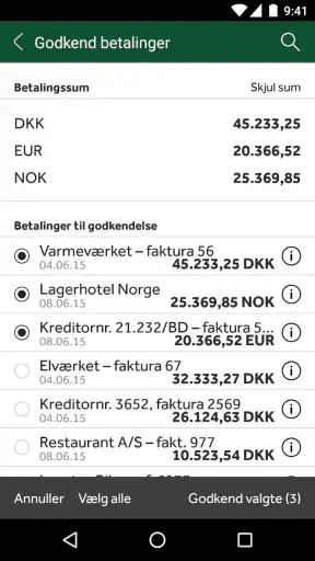 Jyske Mobilbank Erhverv screenshot