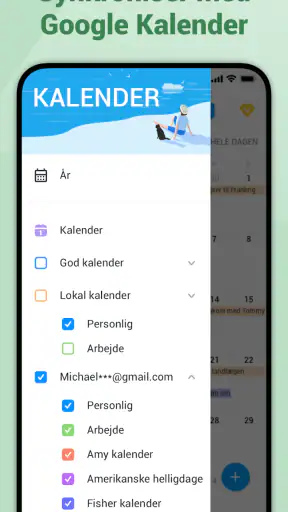 Kalender, Dagsordensplanlægger screenshot