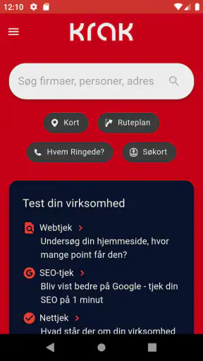 Krak - Søg • Opdag • Del screenshot
