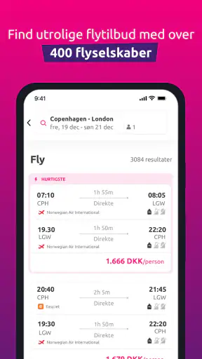 lastminute.com: ferietilbud screenshot