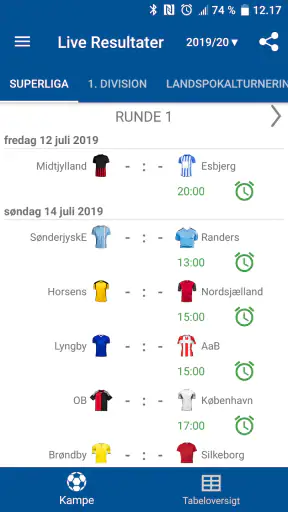 Live Resultater for Superliga screenshot