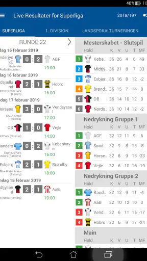 Live Resultater for Superliga screenshot