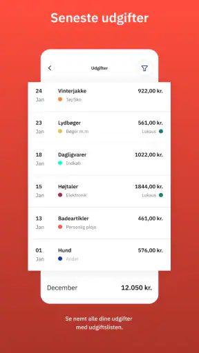 Lommebudget - styr på pengene screenshot