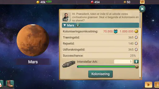 MA 3 – Præsident simulator screenshot