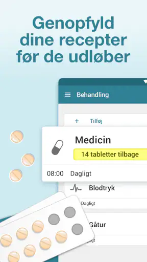 Medicin og pille reminder screenshot