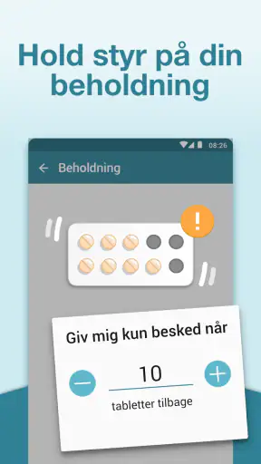 Medicin og pille reminder screenshot