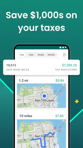 Mileage Tracker Log: Everlance screenshot