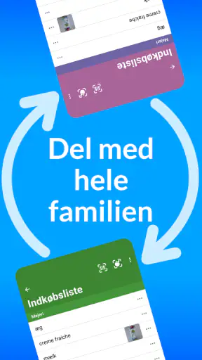 OurGroceries Indkøbsliste screenshot
