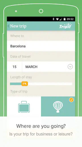 PackPoint travel packing list screenshot