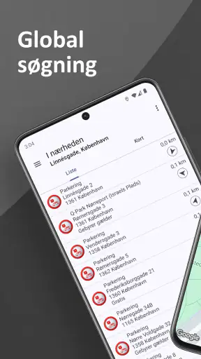 Parkeringsplads finder screenshot