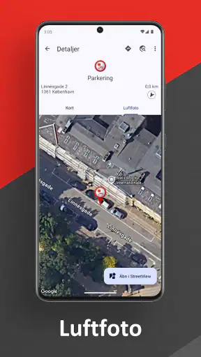 Parkeringsplads finder screenshot