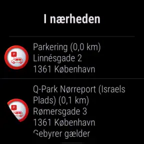 Parkeringsplads finder screenshot