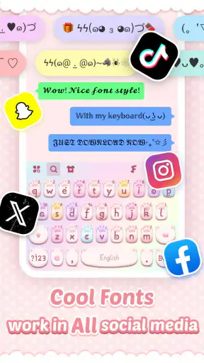Pink Cute Hippo Tastatur screenshot