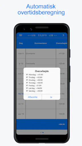 Planningify : Arbejde tidsplan screenshot