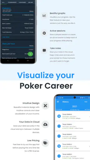Poker Manager Bankroll Tracker screenshot