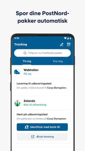 PostNord screenshot