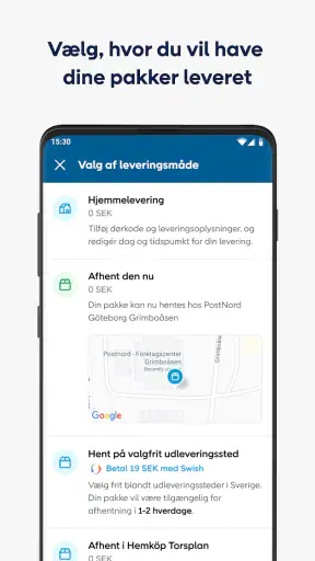PostNord screenshot